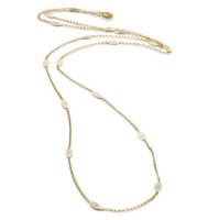 Collar Cadena Accesorio en Oro Blanco y Amarillo 14k